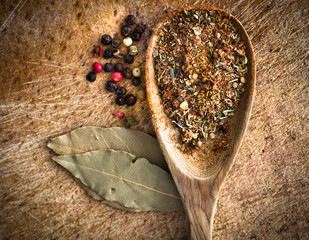 spices in a spoon