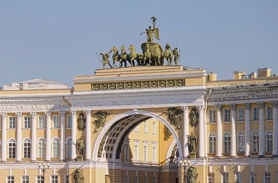 Triumphal Arch of the General Staff in St. Petersburg, Russia