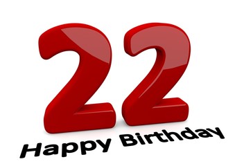 big red number for the birthday