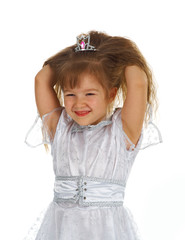 Little girl dressed as princess