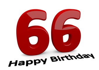 big red number for the birthday