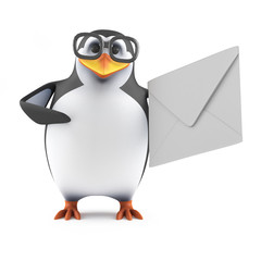 Academic penguin gets mail