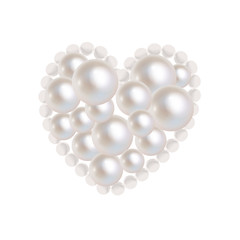 Herz Perlen Vektor