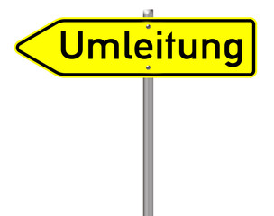 Schild - Umleitung