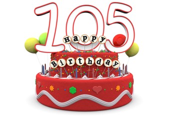 Happy Birthday cream pie with age and lettering