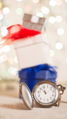 Gifts presents new year clock