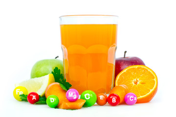 Fresh and healthy multivitamin juice