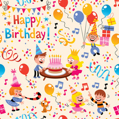 Obraz na płótnie Canvas Happy Birthday pattern