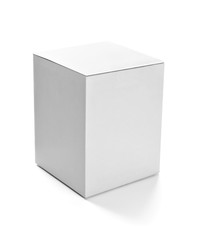 white box container template blank package