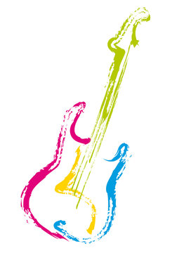 Guitare Electrique_Trace Couleur