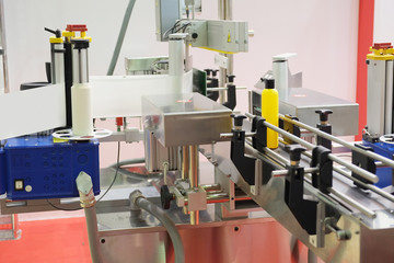 The image of industrial labeling equipment