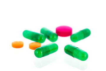 Obraz na płótnie Canvas medicine in capsules and pills