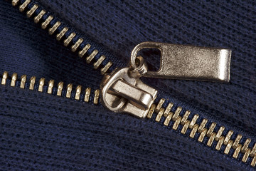 close blue sweater with zip . © GKor
