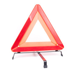 Car emergency sign isolated on white background