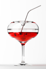 3d heart coctail glass