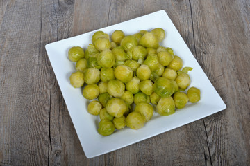 plate of brussels sprouts