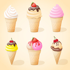 set of ice cream