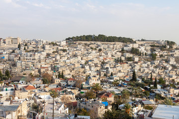 Fototapeta na wymiar Jerusalem, panorama of city district