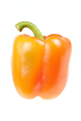 Orange pepper with green stem