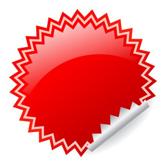 Red shiny sticker