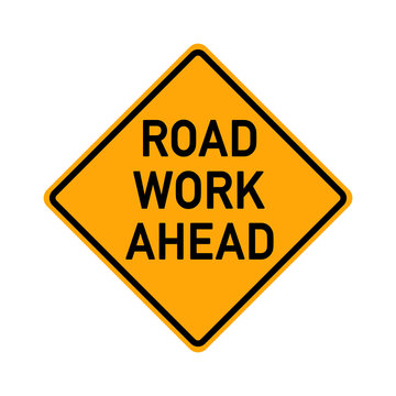 traffic sign - road work ahead - e489