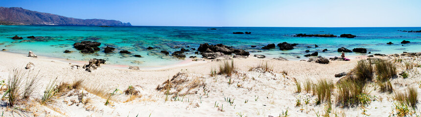Elafonissi beach, white sand and turquoise water, Crete, Greece