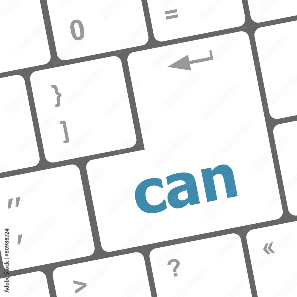Poster can key on computer keyboard button