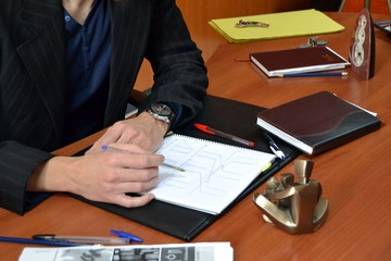 bussinessman working in his office