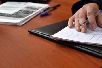 bussinessman working in his office