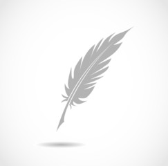 Obraz premium Feather pen icon vector