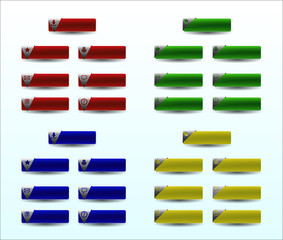 Set blank web design buttons