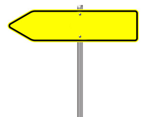 leeres Verkehrsschild - Wegweiser