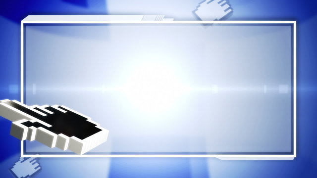 Animation cursor. Open window