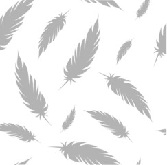 White pattern with grey feathers vector