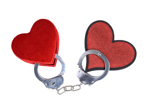 Two Hearts Handcuffed Together