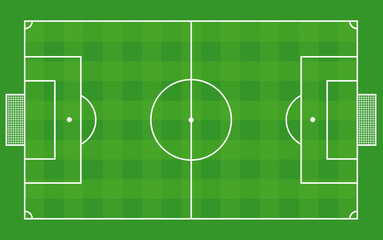 Top view of soccer field or football field