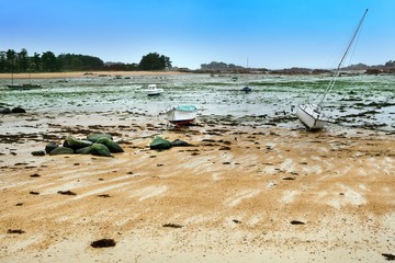 plage à marée basse