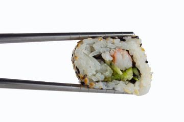 Isolated sushi roll