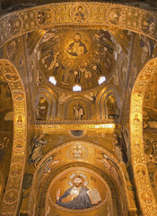 Fototapeta na wymiar Palermo - Mosaics from presbytery of Cappella Palatina