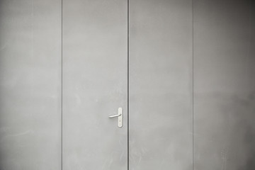 Gray metal door
