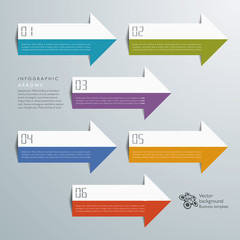 Infographics Vector Background Arrow