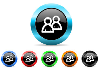 forum icon vector set