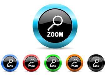 zoom icon vector set