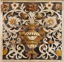 Palermo - mosaic decoration in church La chiesa del Gesu