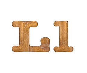 Letter L wooden.