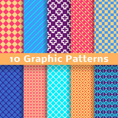 Graphic vector seamless patterns (tiling)