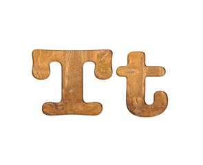 Letter T wooden.