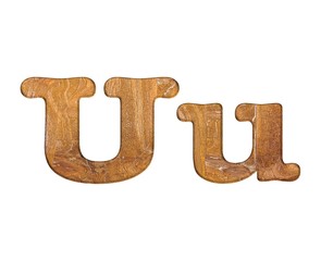 Fototapeta premium Letter U wooden.