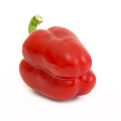 Red sweet pepper isolated on white background