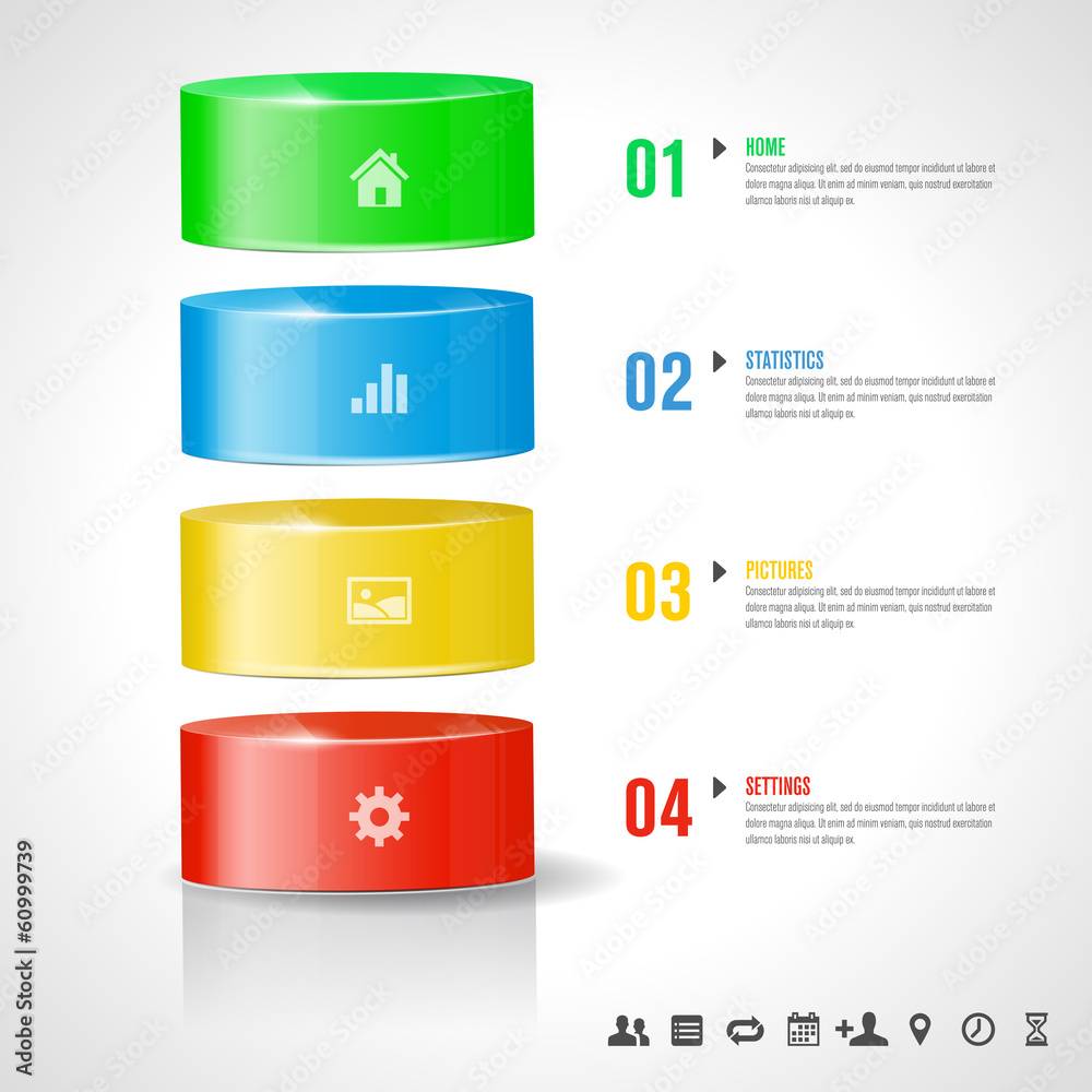 Poster modern design template for info graphics - place for your text